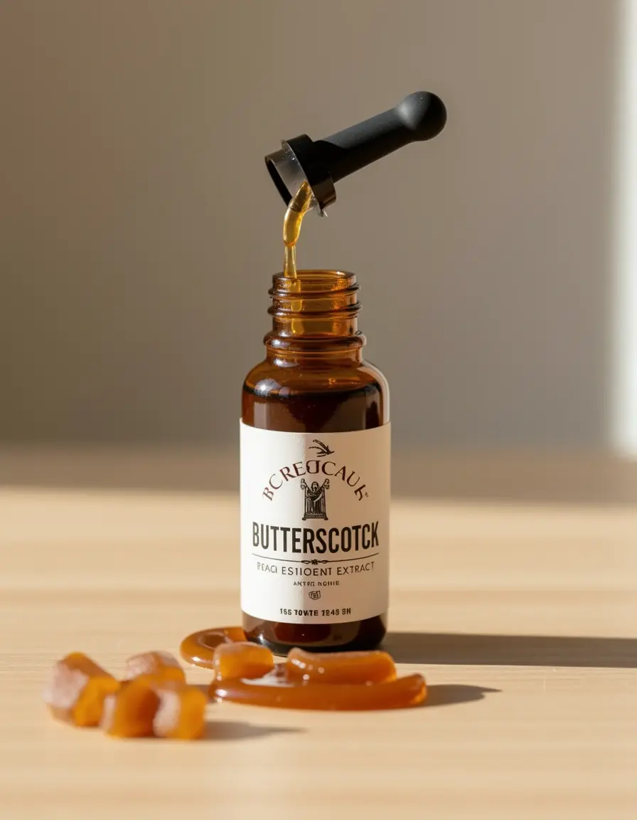 Flasche mit Butterbeer-Extrakt für magisches Backaroma