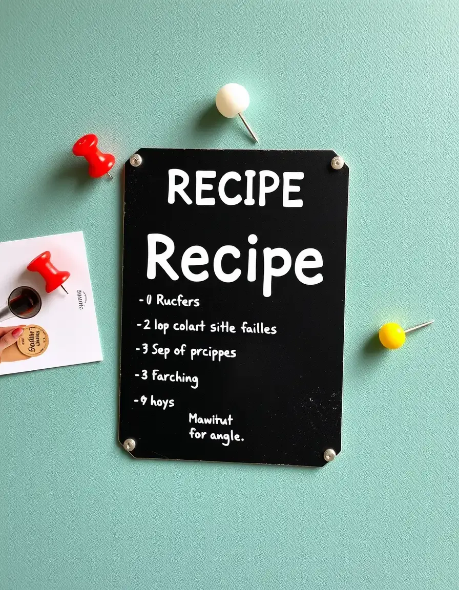 Bunte Pins für das Rezept-Moodboard in der Küche