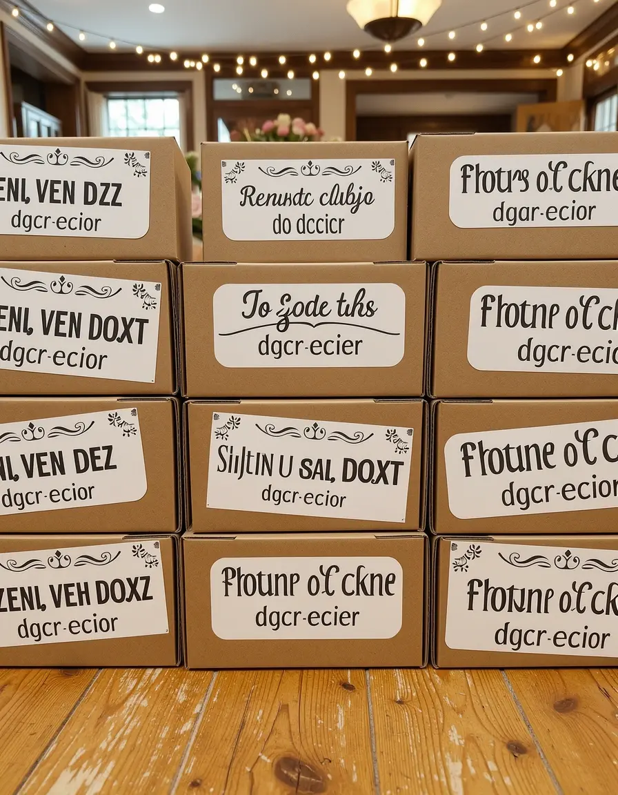 Etiketten und Labels für Kuchenboxen und Geschenke