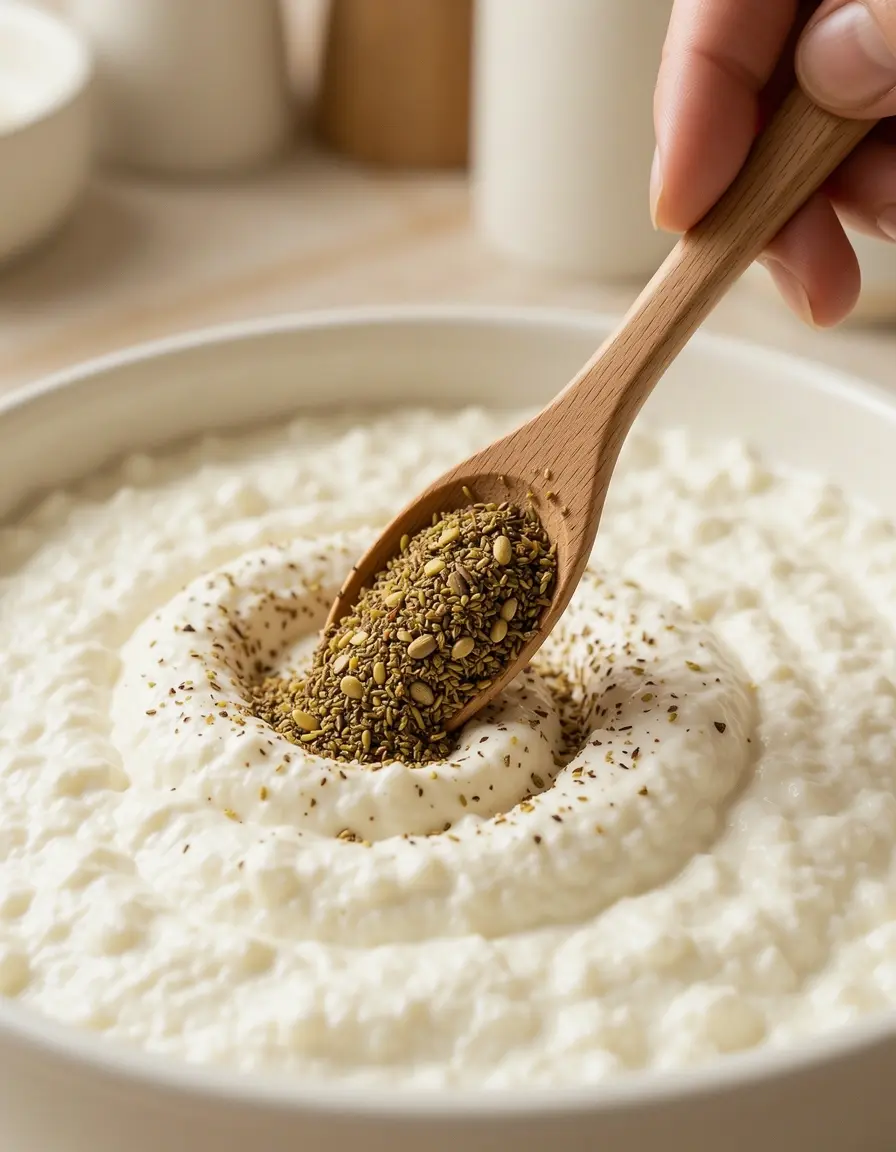 Aromastab zum Infundieren von Quark mit Gewürzen