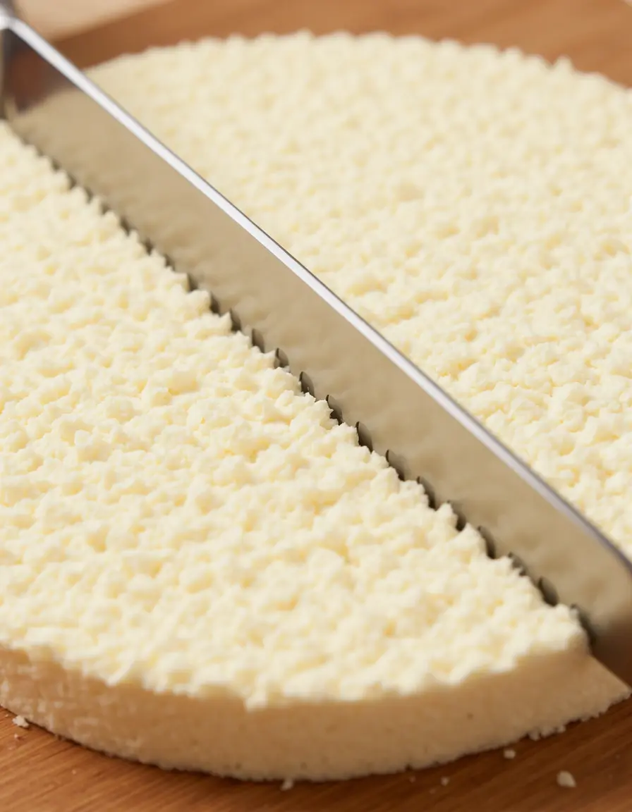 Gezacktes Käsemesser für den perfekten Kuchenanschnitt