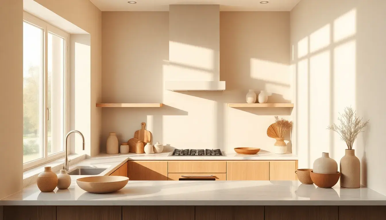 Beige Kitchen Design: Neutral Tone Accessories and Tools